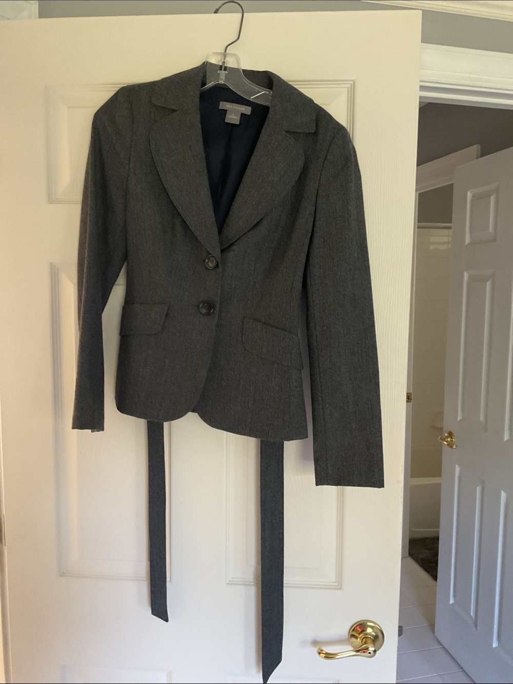 Women's Blue-Grey Tailored Blazer Jacket